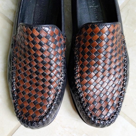 Vtg Cole Haan Woven Leather Driver Loafers 8 - Picture 3 of 5